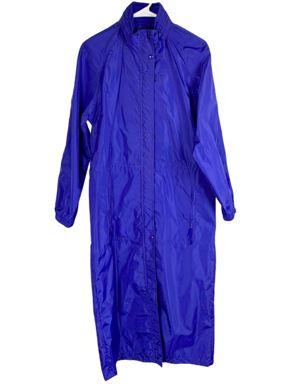 Woolrich Purple Raincoat Concealed Hood Women's Small Gorpcore Vintage 80s